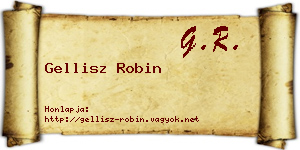 Gellisz Robin névjegykártya
